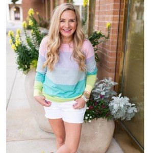 Textile by Elizabeth and James Sweater Pastel Multicolored Striped